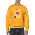 thumbnail image 1 of Abstract Poster I Love You Sweatshirt Men -Image by Shutterstock, Male 3X-Large, 1 of 4