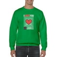 thumbnail image 1 of Abstract Poster I Love You Sweatshirt Men -Image by Shutterstock, Male Small, 1 of 4