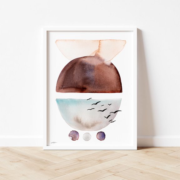 Abstract Poster, Modern Wall Art, Minimalist Home Decor, And Options, 12x18 UNFRAMED