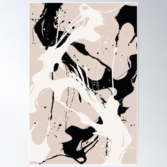 Abstract Poster Pollock Style Poster Wall Art, Modern Wall Decor For Living Room Bedroom, 8x12 UNFRAMED
