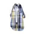thumbnail image 1 of Abstract Print Flannel Shirt Jacket, Lightweight Open Front Cardigan with Non-Positional Pattern & Versatile Layering Potential,Yellow 3XL, 1 of 5