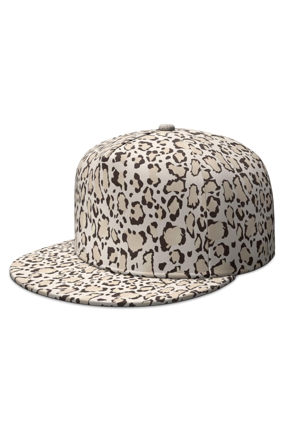 Abstract Print Flat Brim Baseball Cap - Durable Adjustable Snapback Hat for Musicians & Skaters