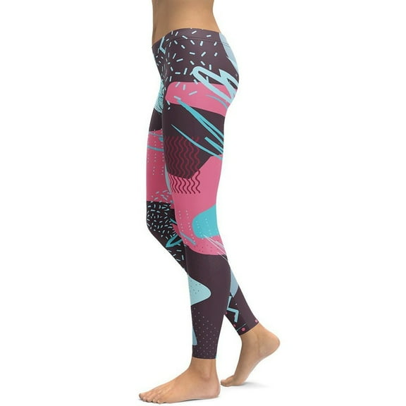 Abstract Print Leggings Size: S for Women | FIERCEPULSE