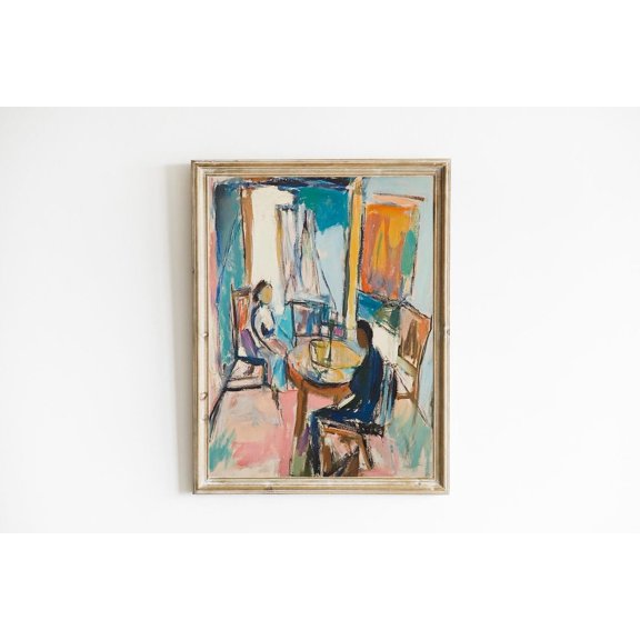 Abstract Print Poster Contemporary Wall Print Poster Cubism Wall Decor Poster Art E938, Stretched Canvas Size 8x12 F03.1.18l1030