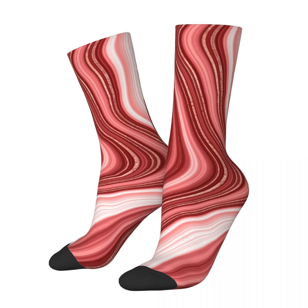 Abstract Print Socks Pastel Harajuku Stockings Winter Non Slip Women ...