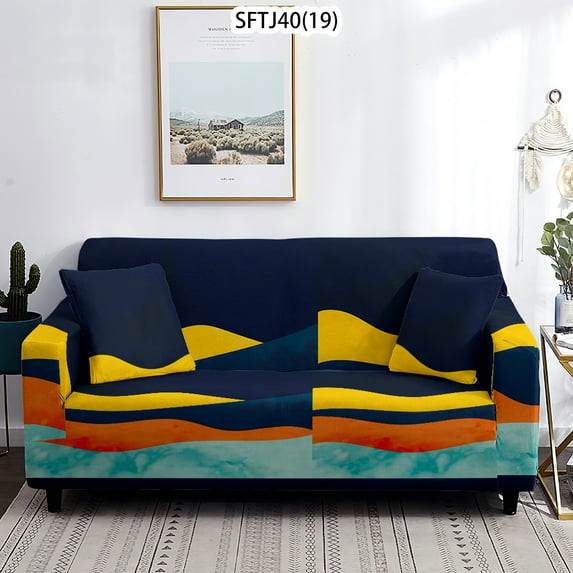 Abstract Print Stretch Sofa Cover Elastic Sofa Cover For Living Room Sofa Chair Sofa Cover Home Decor 1/2/3/4 Seat Anti-dirty