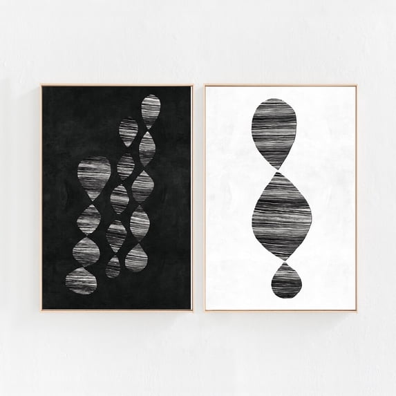 Abstract Printable Art Scandinavian Prints Modern Black and White Art ...