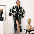 thumbnail image 1 of Abstract Printed Maxi Robe with High Slit, 1 of 1