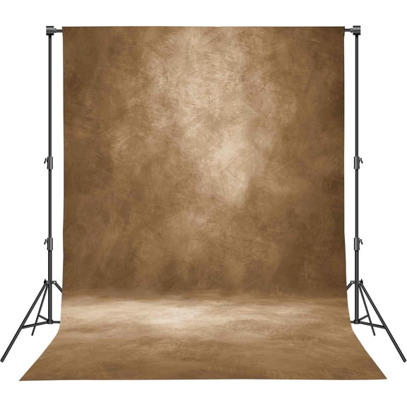 Abstract Professional Photography Backdrop for Portrait Photo Props Booth Background Photoshoot Studio with Ployester Fabric Roller Pocket on Top (8x10ft, Dark Brown,No Stand)
