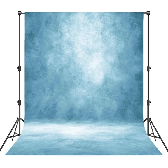 Abstract Professional Photography Backdrop for Portrait Photo Props Booth Background Photoshoot Studio with Polyester Fabric Roller Pocket on Top(8x10ft, Light Blue,No Stand)