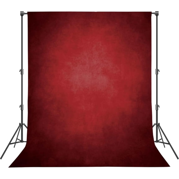 Abstract Professional Photography Backdrop for Portrait Photo Props Booth Background Photoshoot Studio with Polyester Fabric Roller Pocket on Top (8x10ft,Red,No Stand)