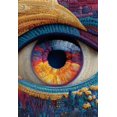 thumbnail image 1 of Abstract Psychedelic All Seeing Eye Canvas Art, Trippy Modern Home Wall Decor, 1 of 8