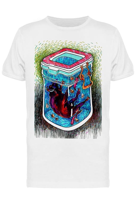 Abstract Psychedelic Bull  T-Shirt Men -Image by Shutterstock, Male 3X-Large