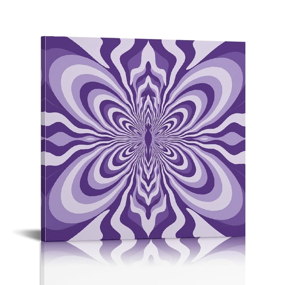 Abstract Purple Butterfly Canvas Wall Art, Wall Decor for Bathroom, Print On Canvas Ready To Hang Room Home Art Decor