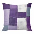 thumbnail image 1 of Abstract Purple Throw Pillow Cover Gray Gradient Graffiti Color Block Modern Art Cotton Linen Cushion Cover Throw Pillow Case with Invisible Zipper for Couch Sofa Bed Chair Car 24x24 Inch, 1 of 9