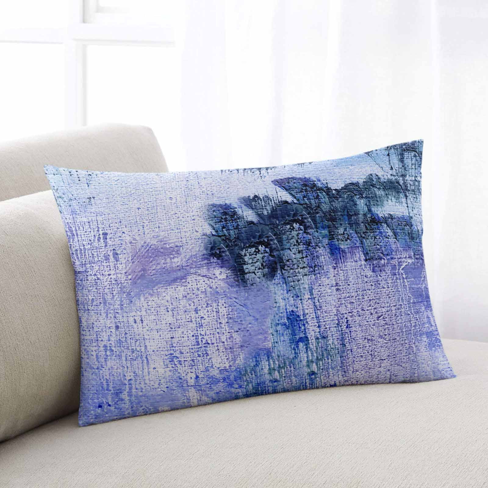 Abstract Purple Throw Pillow Cover, Modern Minimalism Art Painting
