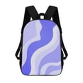 thumbnail image 1 of Abstract Purple Wavy Design Large Capacity Backpacks For Teenagers Travel Bags Casual 17In Backpack, 1 of 7
