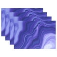 thumbnail image 1 of Abstract Purple in Marble Placemats Set of 4 Dining Table Mat Linen Rectangular 12"x18" Washable for Dining Kitchen Party, 1 of 8