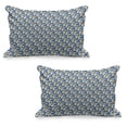 thumbnail image 1 of Abstract Quilted Pillowcover Set of 2, 3 Dimensional Cube Design Geometric Polygonal Pattern Modern Digital Art, Standard Queen Size Pillow Cover for Bedroom, 30" x 20", Multicolor, by Ambesonne, 1 of 1
