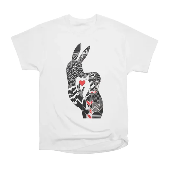 Abstract Rabbit Affection T-Shirt Tee Gift For Him Merch For Her ...