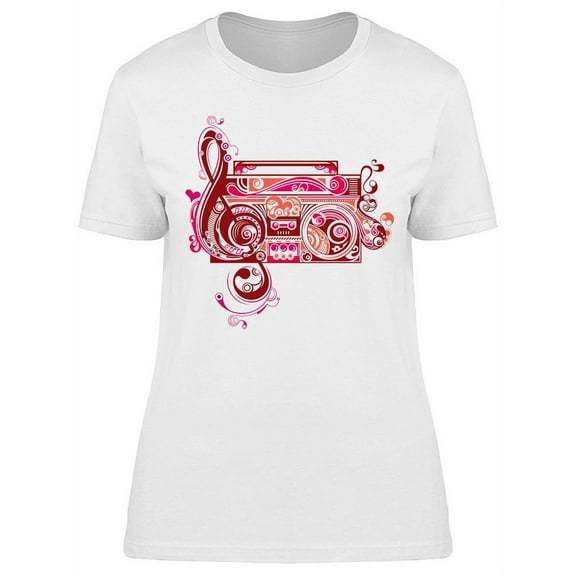 Abstract Radio Design T-Shirt Women -Image by Shutterstock, Female Medium