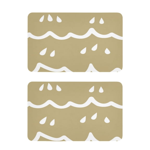 Abstract Rain Scene 2 Pack 4x2.5 Inch Magnetic Stickers Thick and Strong for Fridge Dishwasher Teaching