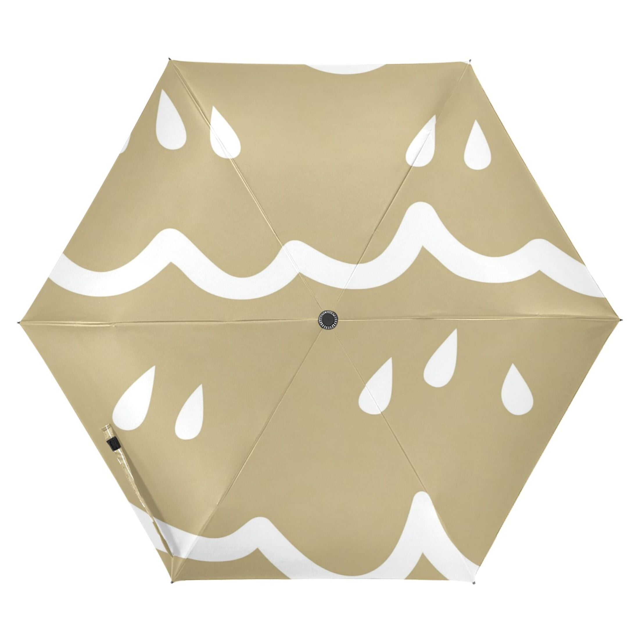 Abstract Rain Scene Folding Umbrella UV50+ Waterproof Sun Protection Auto Open Close Compact Fiberglass Frame