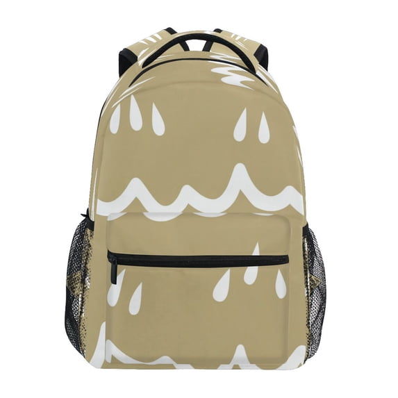 Abstract Rain Scene Stylish Large Backpack 15L Self-Standing Durable Twill for School, Office and Travel Use