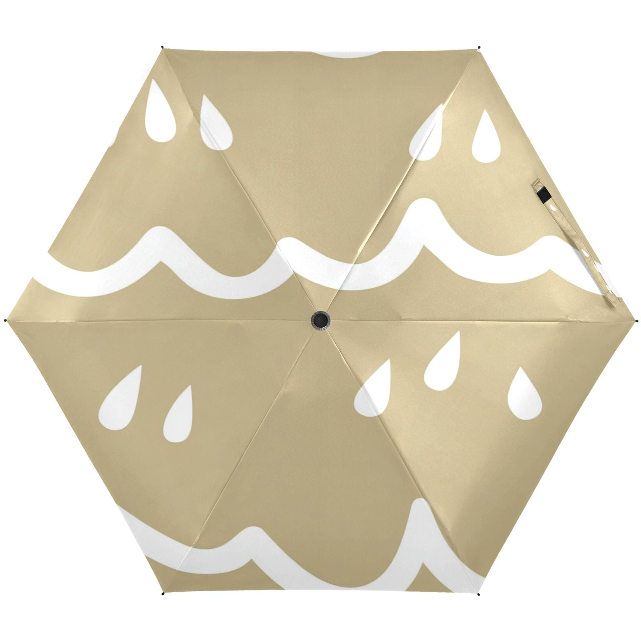 Abstract Rain Scene Umbrellas for Sun Auto Open Close UV50+ Waterproof 5-Fold Compact Fiberglass Frame