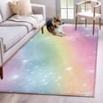 thumbnail image 1 of Abstract Rainbow Area Rugs 2.7'x5', Washable Small Throw Rugs for Kitchen Bedroom, Fantasy Ombre Moden Art Indoor Outdoor Rug Non-Slip Low Pile Carpet Runner Reversible Floor Mats, 1 of 8