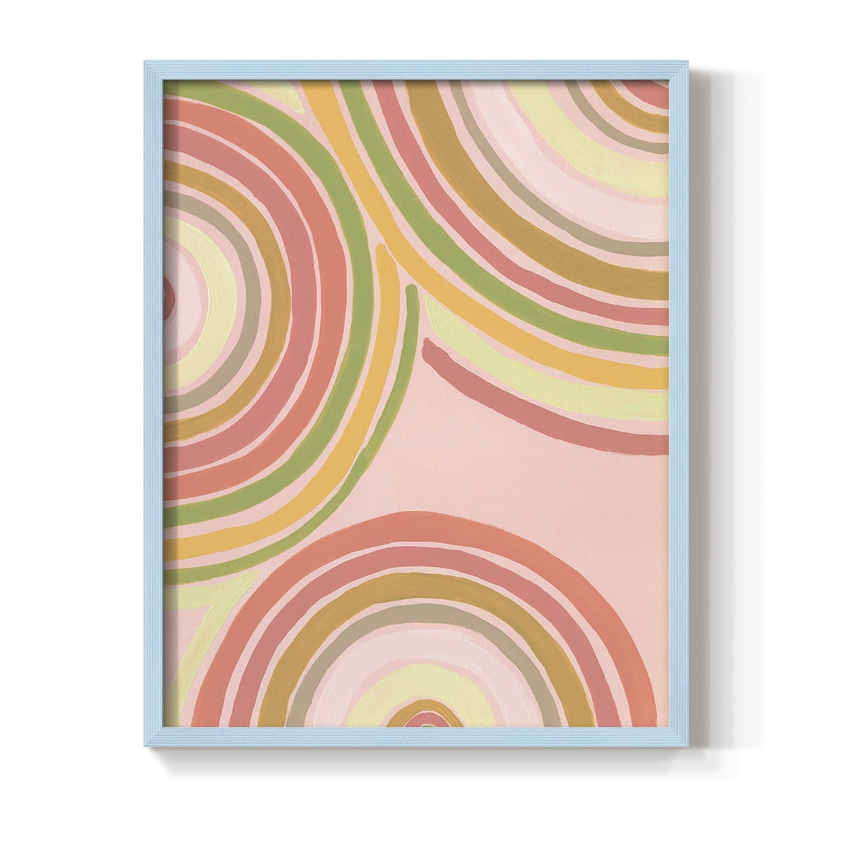 Abstract Rainbow I in Paper Solid Wood 11 x 14 Framed Print