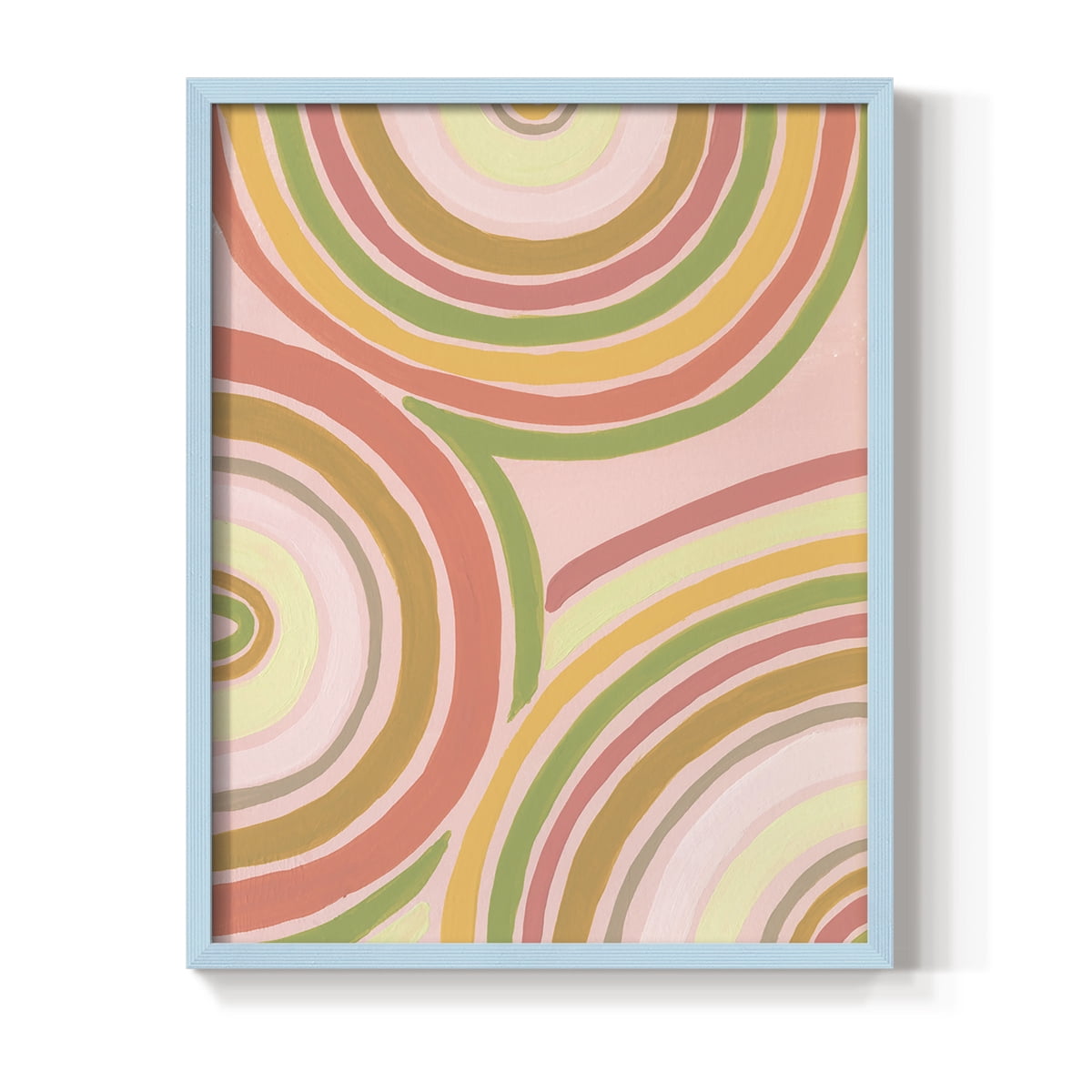Abstract Rainbow II in Paper Solid Wood 11 x 14 Framed Print