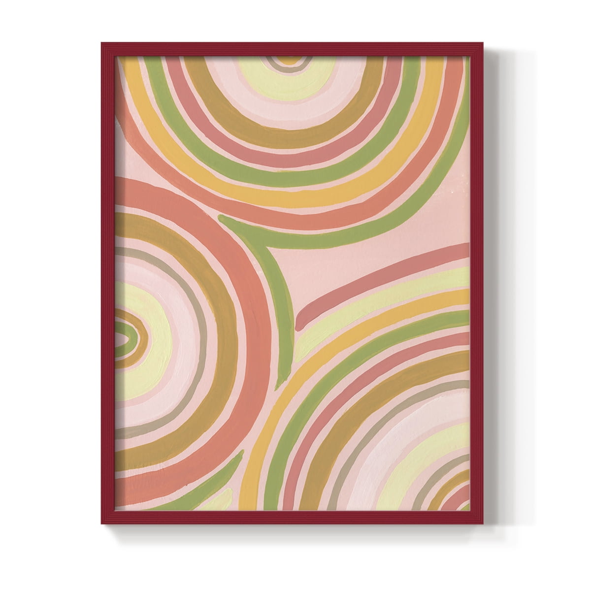 Abstract Rainbow II in Paper Solid Wood 11 x 14 Framed Print