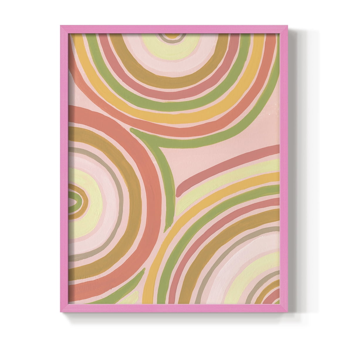 Abstract Rainbow II in Paper Solid Wood 11 x 14 Framed Print