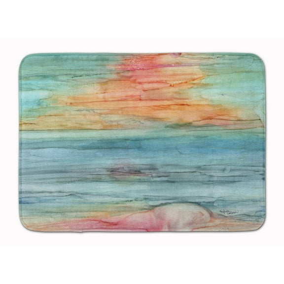 Abstract Rainbow Machine Washable Memory Foam Mat