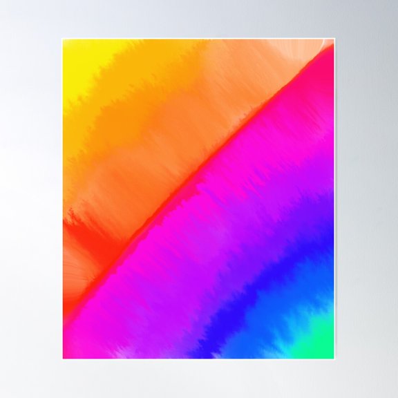 Abstract Rainbow Poster Wall Art, Modern Wall Decor For Living Room Bedroom, 8x12 UNFRAMED