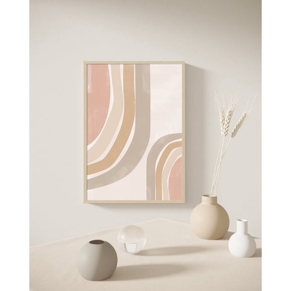 Abstract Rainbow Wall Art, Neutral Wall Art, Boho Decor, Abstract Art Poster, Minimalist Poster, 8x12 UNFRAMED