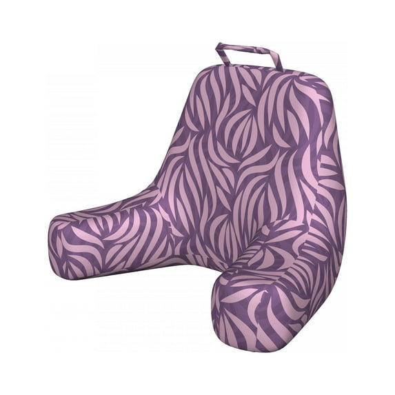 Abstract Reading Pillow Cover, Continuous Bicolour Style Tropical Jungle Pattern in Tones Print, Unstuffed Printed Bed Rest Case from Soft Fabric, XL Size, Pale Pink Pale Purple, by Ambesonne