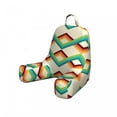 thumbnail image 1 of Abstract Reading Pillow Cover, Illustration of Colorful Stripes with Geometric Shapes Retro Design, Unstuffed Printed Bed Rest Case from Soft Fabric, Small, Eggshell and Multicolor, by Ambesonne, 1 of 4