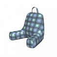 thumbnail image 1 of Abstract Reading Pillow Cover, Optical Illusion Look Retro Style Pattern Continuous Illustration, Unstuffed Printed Bed Rest Case from Soft Fabric, Small, Azure Blue and Cadet Blue, by Ambesonne, 1 of 4