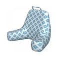 thumbnail image 1 of Abstract Reading Pillow Cover, Shapes Formed of Zigzags Tribal Inspired Design, Unstuffed Printed Bed Rest Case from Soft Fabric, XL Size, Pale Pink Sea Blue, by Ambesonne, 1 of 4