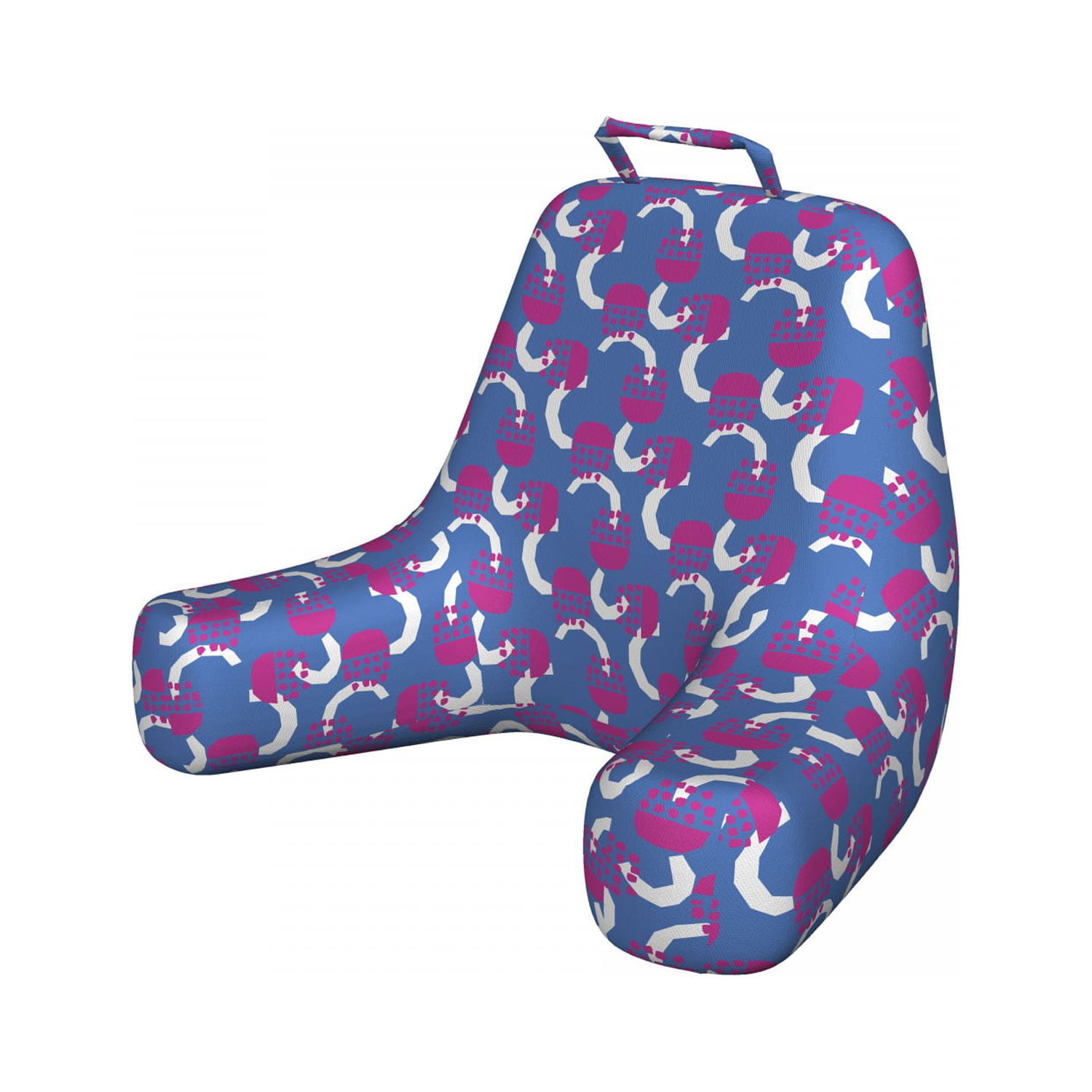 Abstract Reading Pillow, Vibrant Energetic Pattern with Different