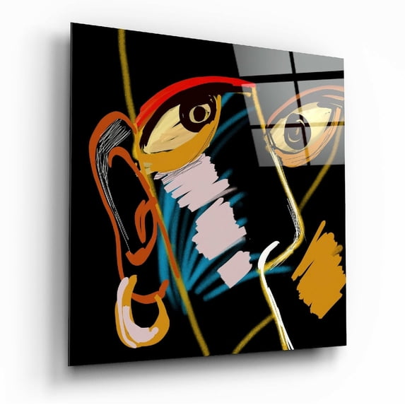 Abstract Reality Glass Wall Art - Walmart.com