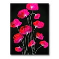 thumbnail image 1 of Abstract Red Flower Detail On Black Background III 8 in x 12 in Painting Canvas Art Print, by Designart, 1 of 4