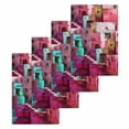 thumbnail image 1 of Abstract Red Kitchen Dish Towels for Drying Dishes Set of 4, Painting Buildings Geometric Color Block Waffle Weave Microfiber Hand Tea Bathroom Towels Quick Dry & Absorbent Towel 15.7x23.6, 1 of 7