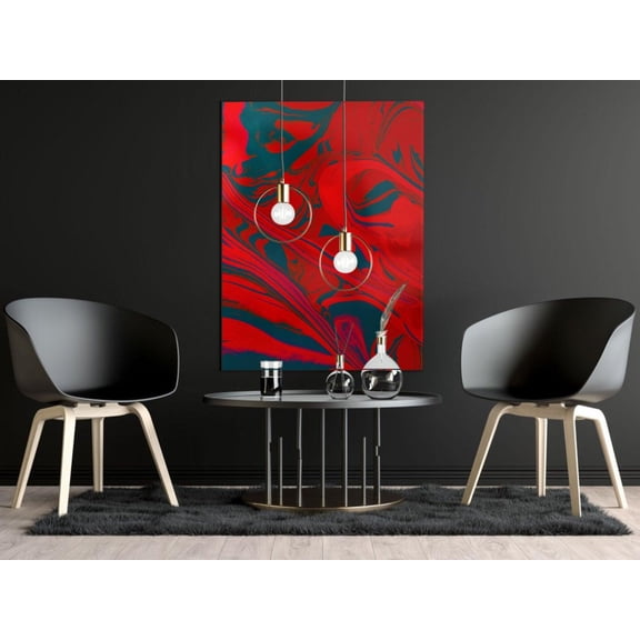 Abstract Red Modern Famed or Gold Canvas Prints Framed art