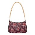 thumbnail image 1 of Abstract Red Rose Flower Watercolor Womens Chain Shoulder Bag Tote Handbag Clutch Hobo Purse with Zipper for Travel Casual, 1 of 7