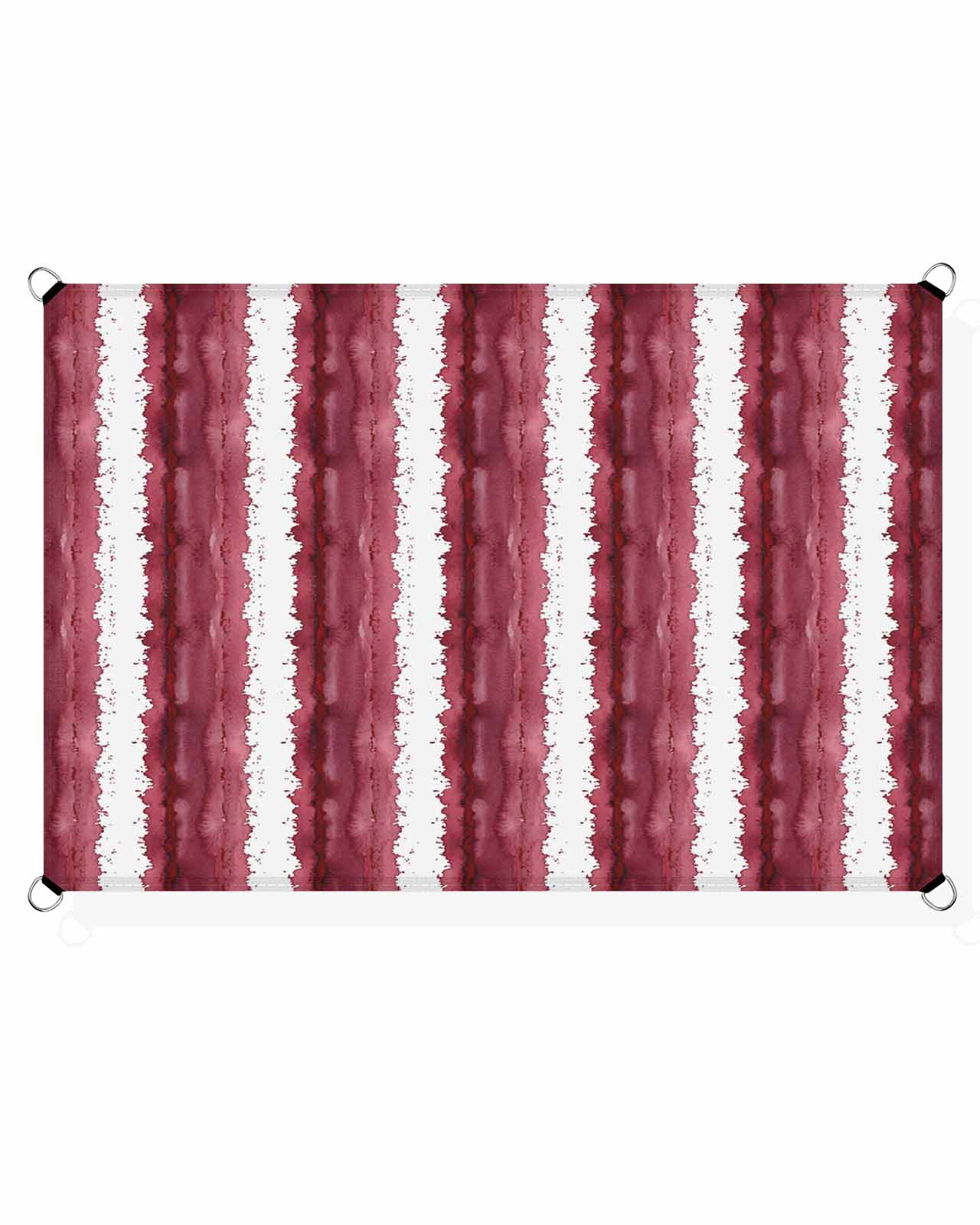 Abstract Red Stripes Sun Shade Sail 12'X16' Dreamy Red White Striped ...