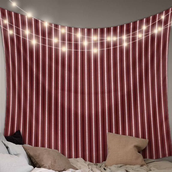 Abstract Red, Tapestry for Bedroom Wall Hanging Tapestry, Contemporary Minimalist Gradual Lines Ceiling Backdrop Tapestries Poster Blanket Wall Decor for Teens Room Living Room Dorm 39" x 59"