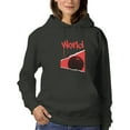 thumbnail image 1 of Abstract Red World Rave Style Hoodie Women -Image by Shutterstock, Female Medium, 1 of 4